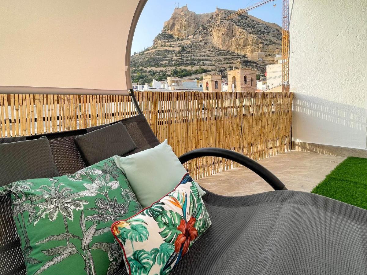 La Terraza. Vistas Al Castillo A 1 Min. De La Playa Alicante Exterior foto
