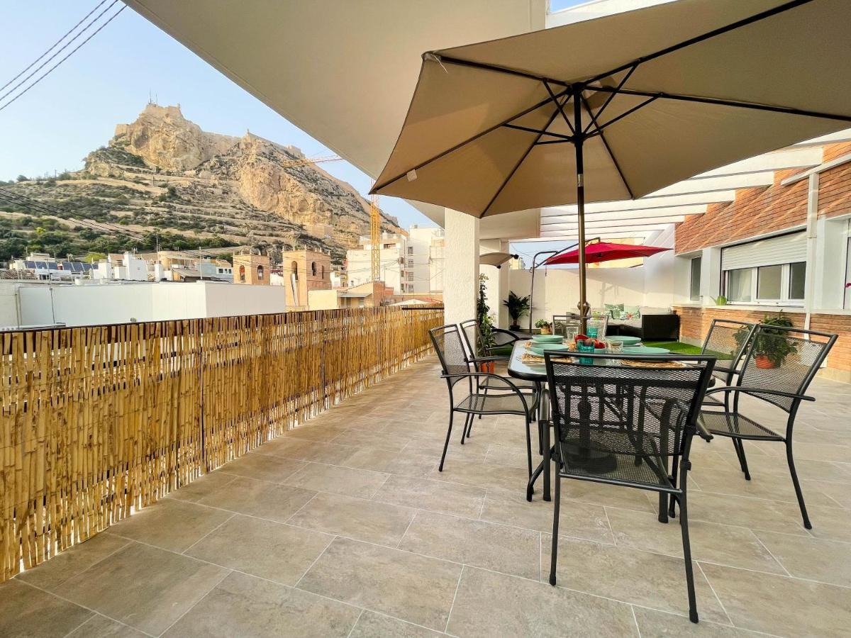 La Terraza. Vistas Al Castillo A 1 Min. De La Playa Alicante Exterior foto